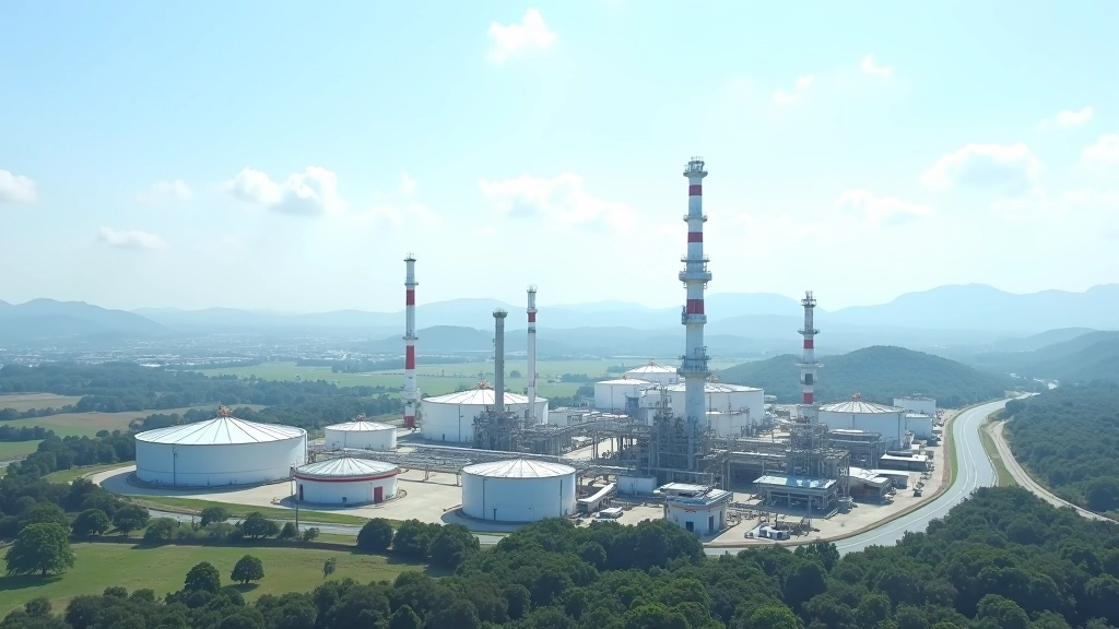 Oil refinery and petroleum industry infrastructure representing Malaysia's energy sector revenue