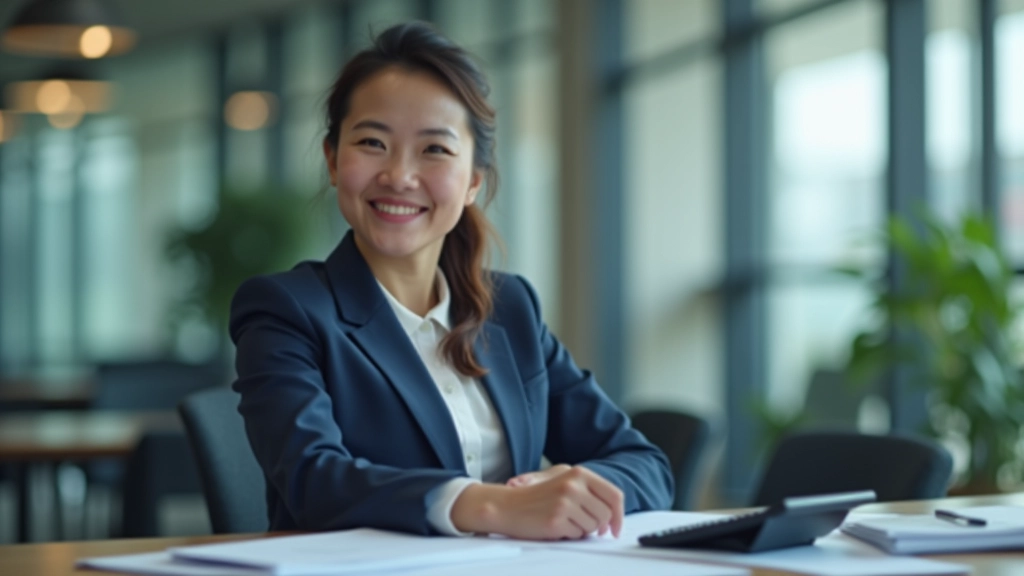 Financial advisor analyzing budget balance sheet with calculator and financial documents on desk